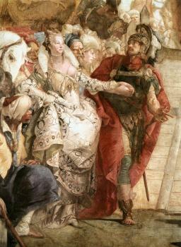 Giovanni Battista Tiepolo : Labia The Meeting of Anthony and Cleopatra detail